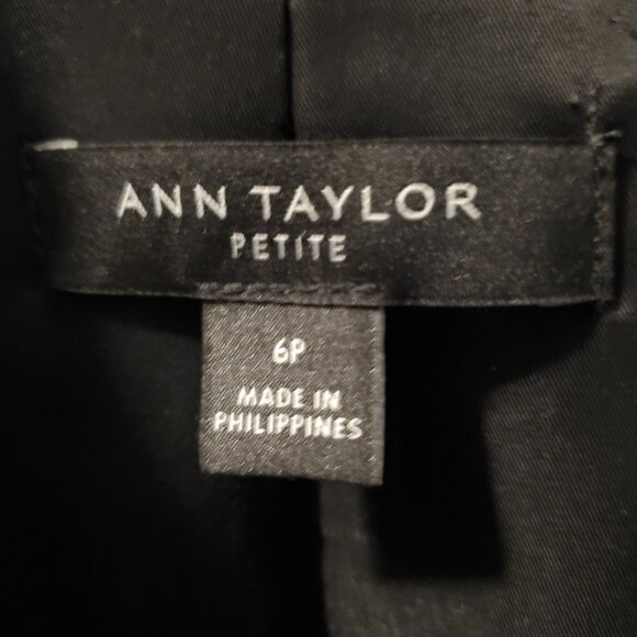 Ann Taylor Velvet Moto Jacket Black 6P - Picture 7 of 8